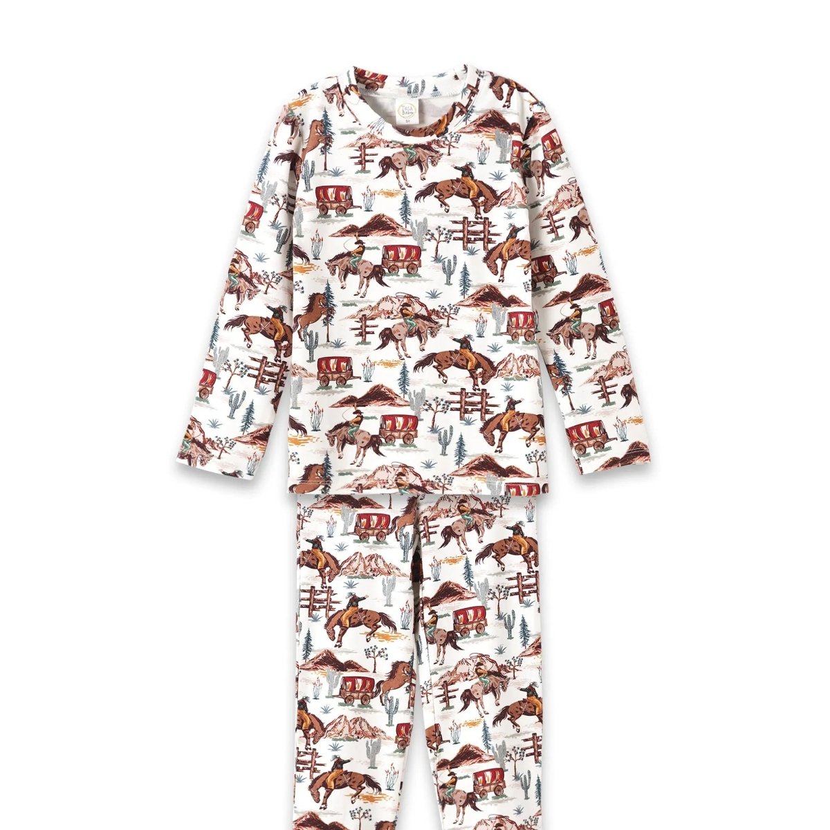 Tesa Babe Cowboy Kids Pajama Set Western Spirit Bamboo Cotton - Everetts Place Boutique - 