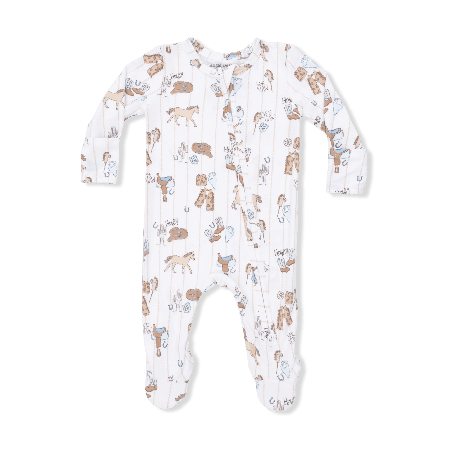 Angel Dear Cowboy Nursery - 2 Way Zipper Footie - 