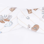 Angel Dear Cowboy Nursery - 2 Way Zipper Footie, Bandana Bib, & Swaddle Blanket SetEveretts Place