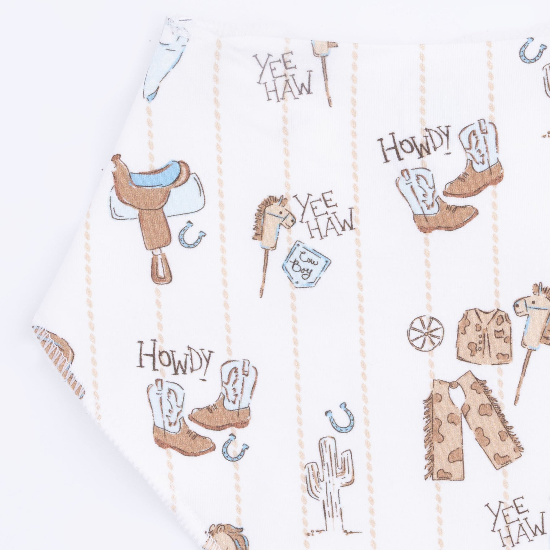 Angel Dear Cowboy Nursery - 2 Way Zipper Footie, Bandana Bib, & Swaddle Blanket SetEveretts Place
