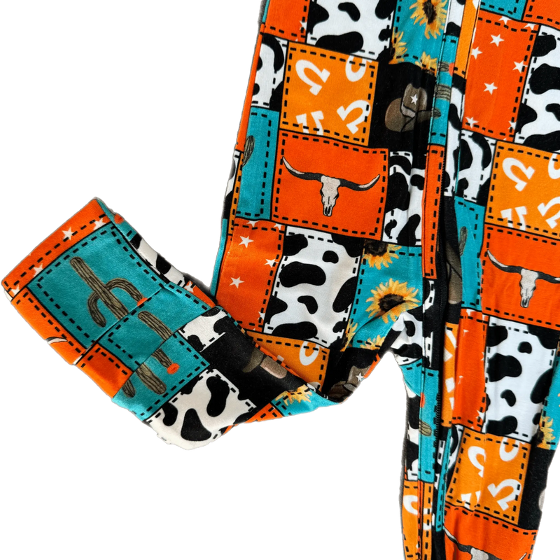 Cowboy Patches - Bamboo Viscose Zippies - Everetts Place: Online Boutique