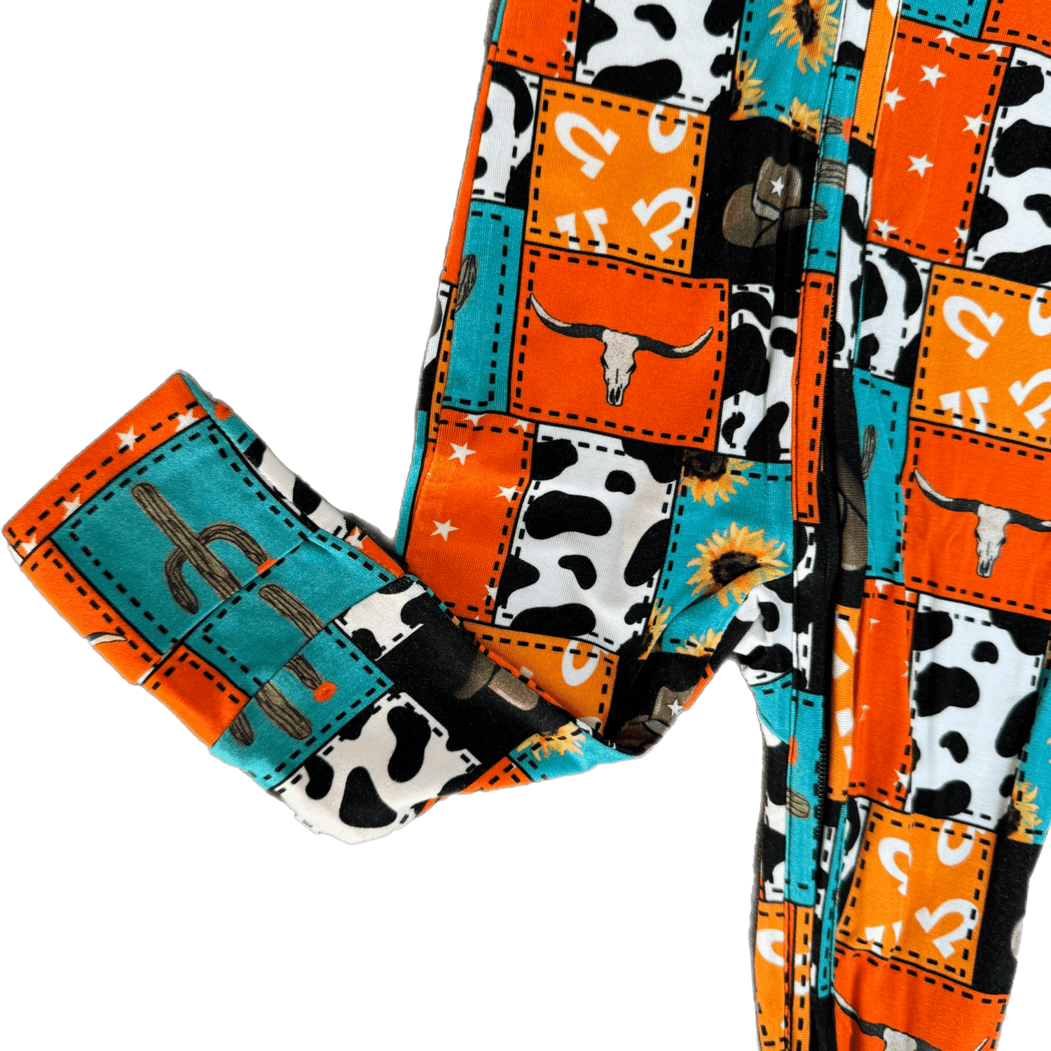 Texas Tushies Cowboy Patches Bamboo Viscose Zippies with Soft Breathable Fabric for Lounge Comfort - Baby & Toddler Baby & Toddler Clothing