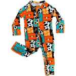 Texas Tushies Cowboy Patches Bamboo Viscose Zippies with Soft Breathable Fabric for Lounge Comfort - 