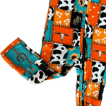 Texas Tushies Cowboy Patches Bamboo Viscose Zippies with Soft Breathable Fabric for Lounge Comfort - 