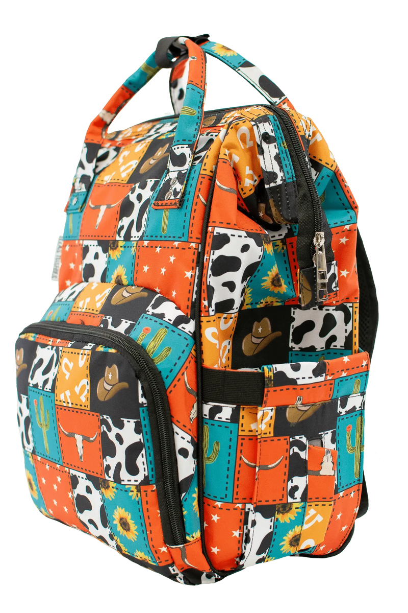 Cowboy Patches - Diaper Bag - Everetts Place: Online Boutique
