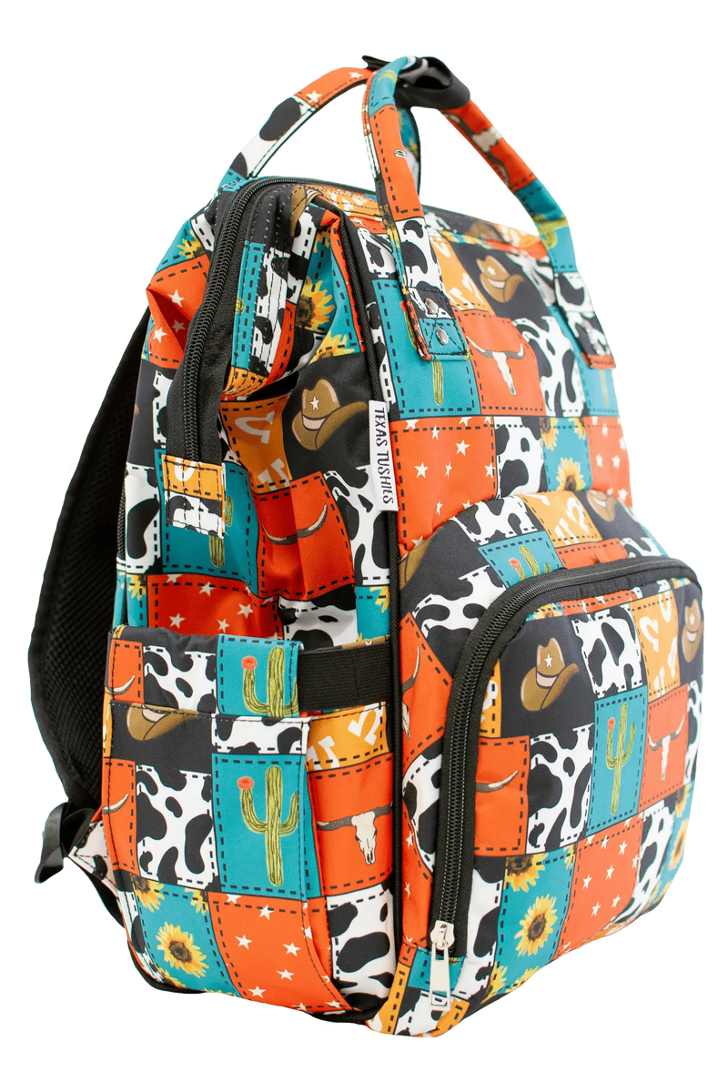 Cowboy Patches - Diaper Bag - Everetts Place: Online Boutique