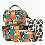 Texas Tushies Cowboy Patches Diaper Bag with Trendy Backpack Style for Busy Parents - 
