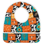 Texas Tushies Cowboy Patches Reversible Bib with Food Catching Pocket for Babies - Baby & Toddler > Nursing & Feeding > Bibs Baby & Toddler Clothing