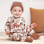 Tesa Babe Cowboy Western Spirit Bamboo Zipper Romper for Baby Boy - Everetts Place Boutique - 