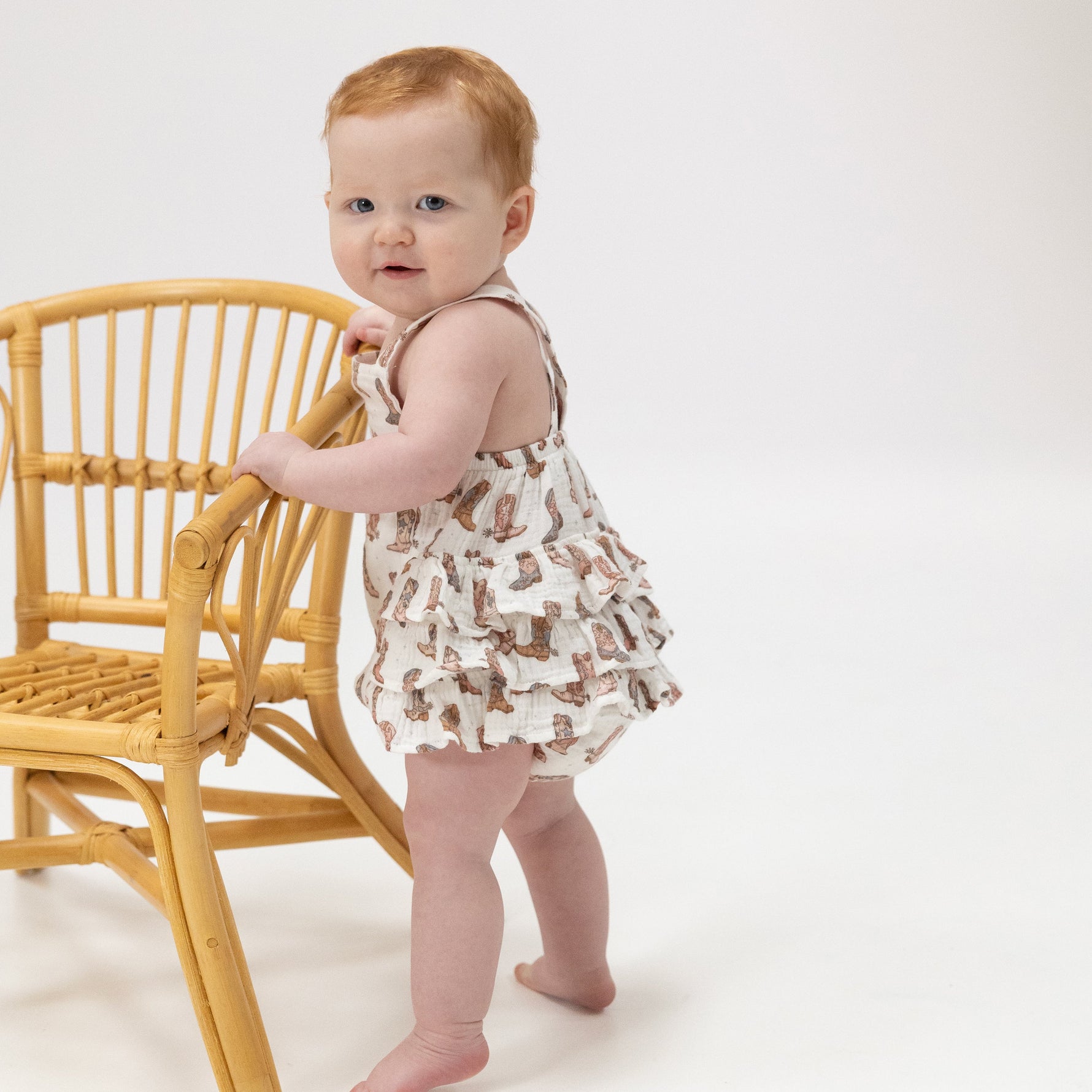 Cowgirl Boots - Ruffle Sunsuit - Baby & Toddler Clothing, Skin, Child, Hand, Toddler | Everetts Place