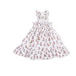 Angel Dear Cowgirl Boots - Smocked Ruffle Sundress & Bloomer - 