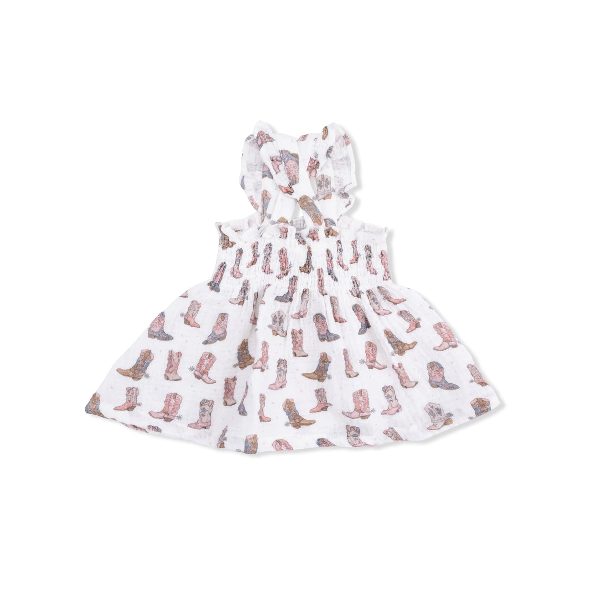 Angel Dear Cowgirl Boots - Smocked Top with Bloomer - 