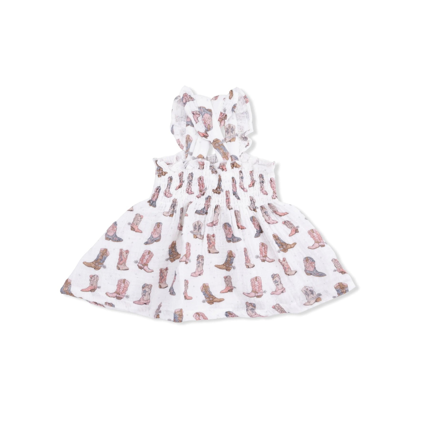 Angel Dear Cowgirl Boots - Smocked Top with Bloomer - 