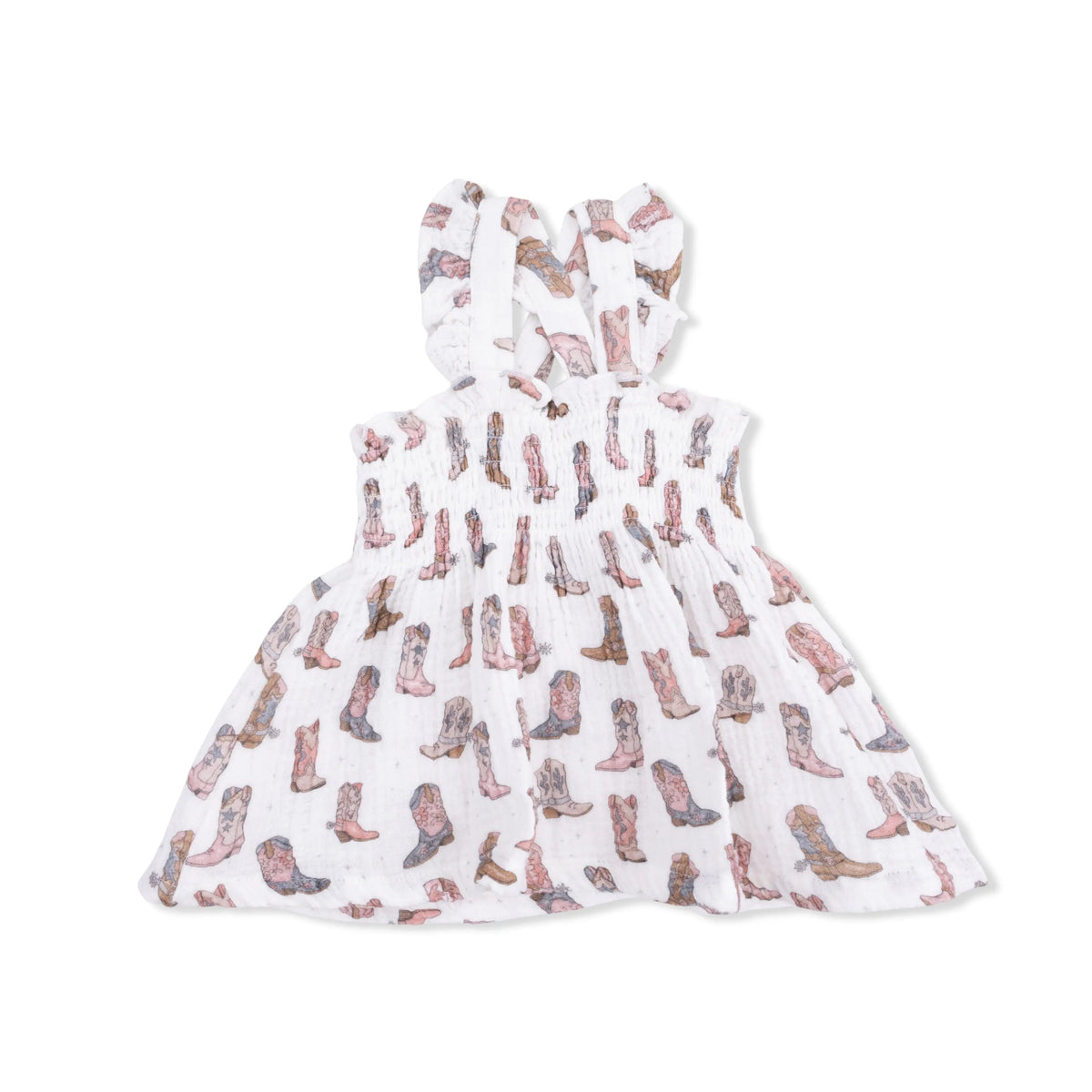 Angel Dear Cowgirl Boots - Smocked Top with Bloomer - 