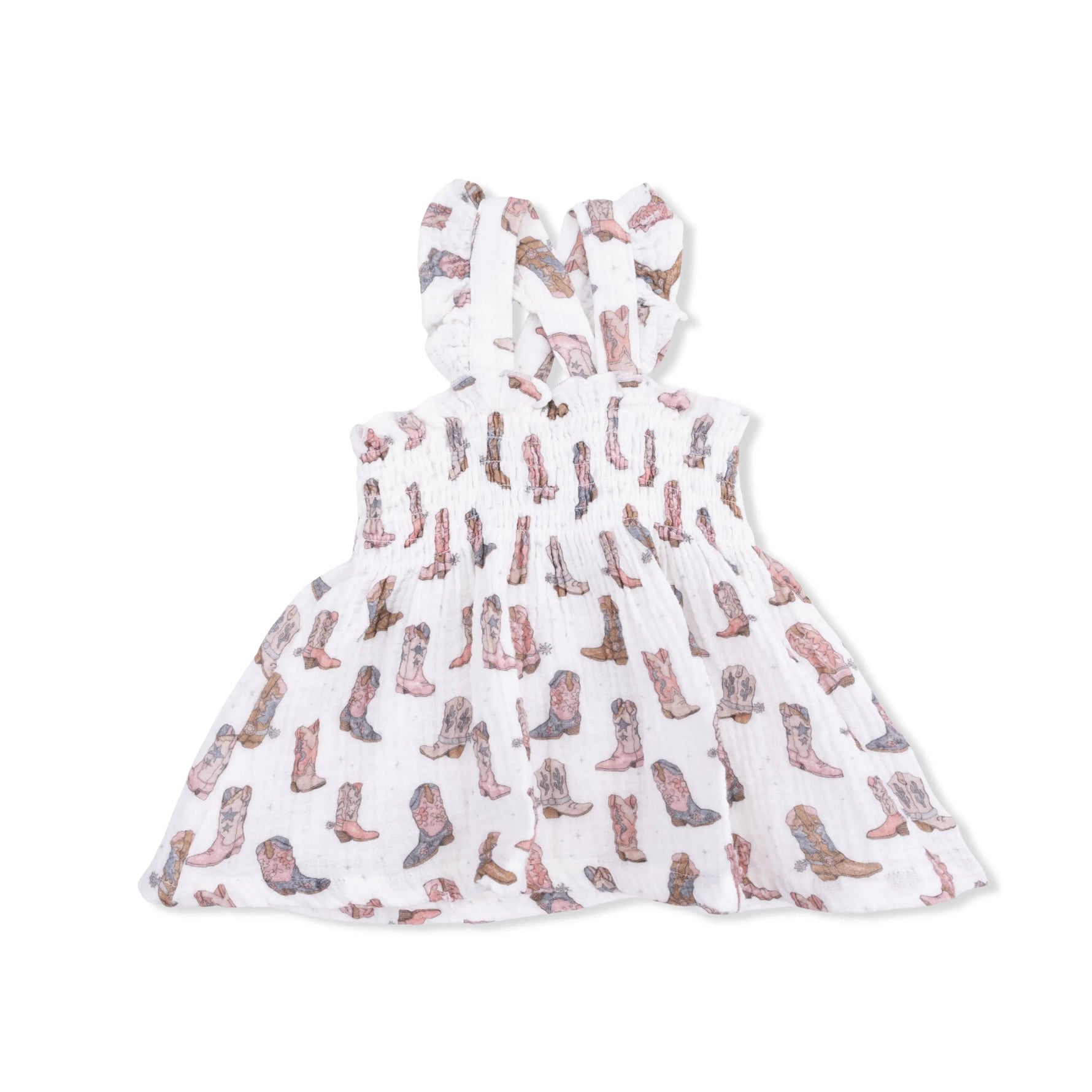 Angel Dear Cowgirl Boots - Smocked Top with Bloomer - 