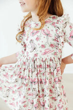 Mila & Rose ® Cowgirl Cutie 3/4 Sleeve Ruffle Twirl Dress - 