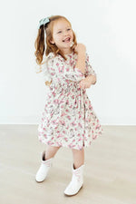 Mila & Rose ® Cowgirl Cutie 3/4 Sleeve Ruffle Twirl Dress - 