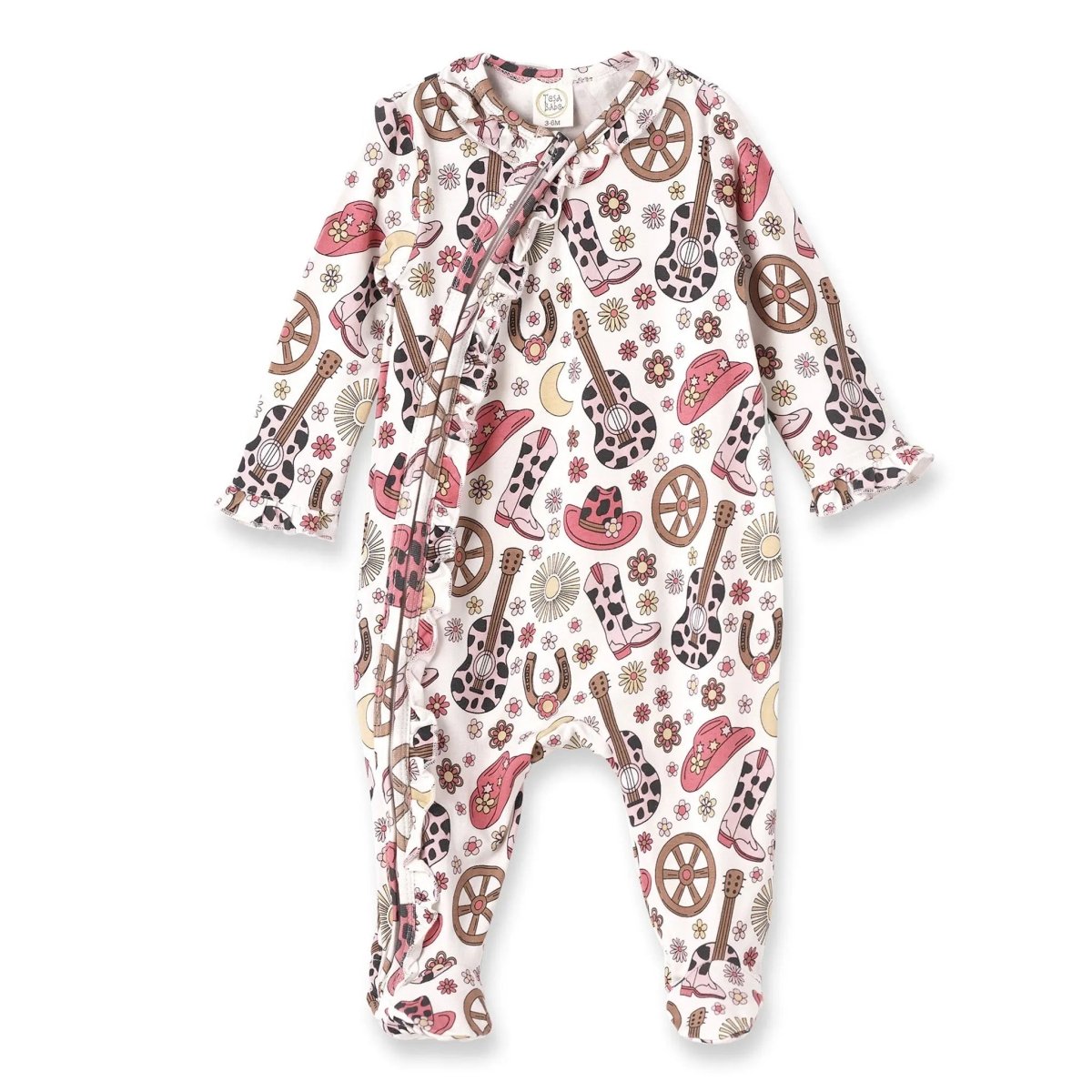 Tesa Babe Cowgirl Cutie Bamboo Zipper Romper for Little Wranglers - Everetts Place Boutique - 
