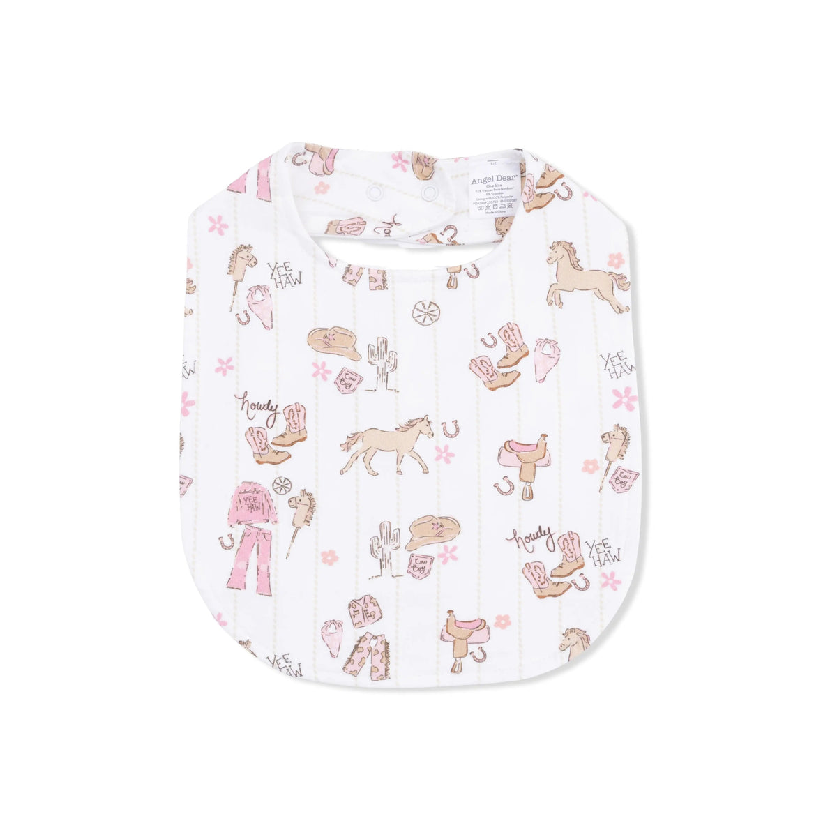 Angel Dear Cowgirl Nursery - Feeding Bib - 