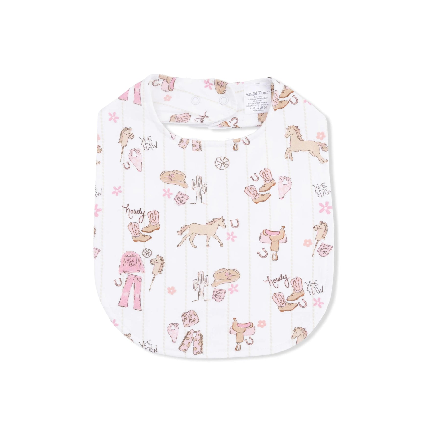 Angel Dear Cowgirl Nursery - Feeding Bib - 