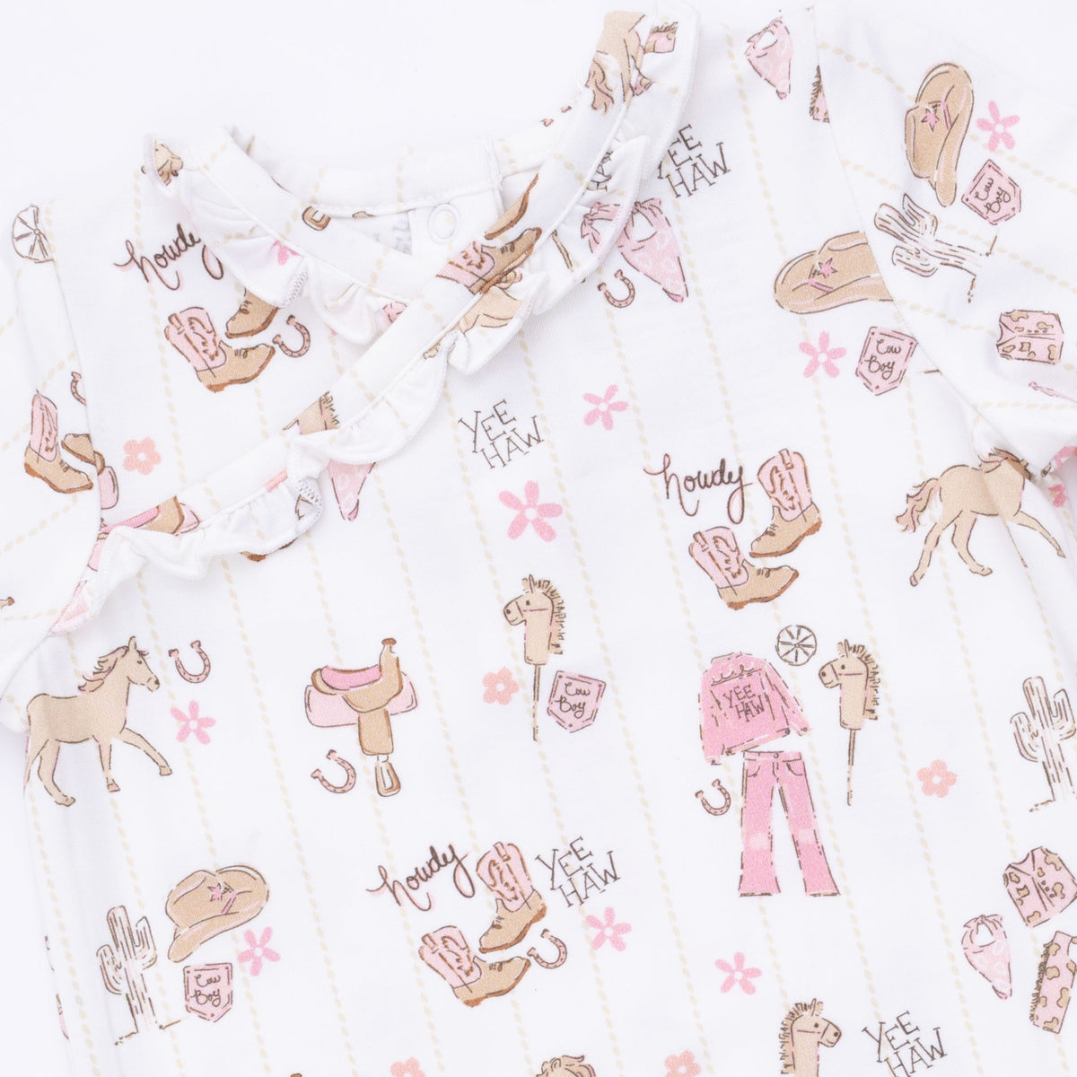 Angel Dear Cowgirl Nursery - Kimono Gown & Ruffle Knotted HatEveretts Place