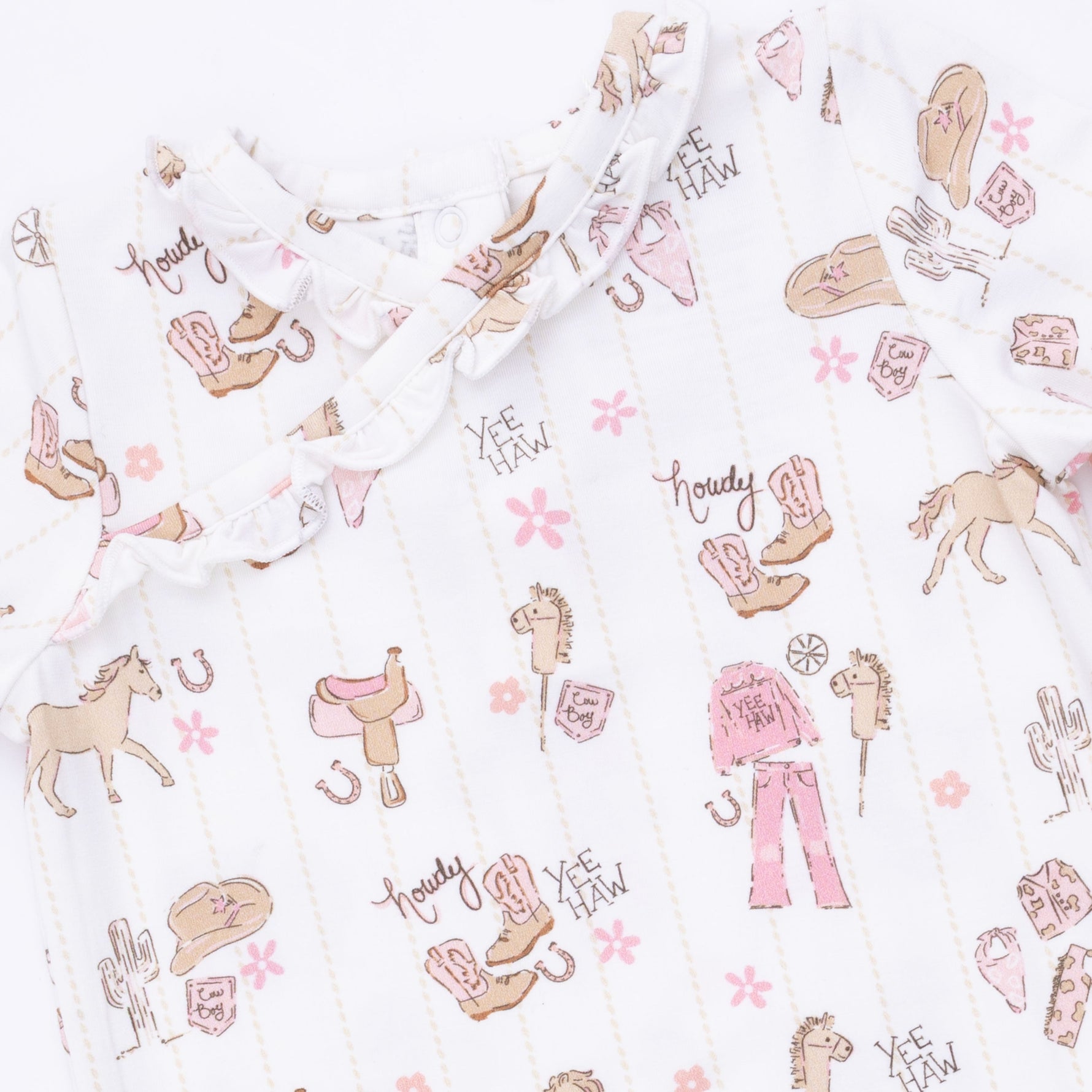 Angel Dear Cowgirl Nursery - Kimono Gown & Ruffle Knotted HatEveretts Place