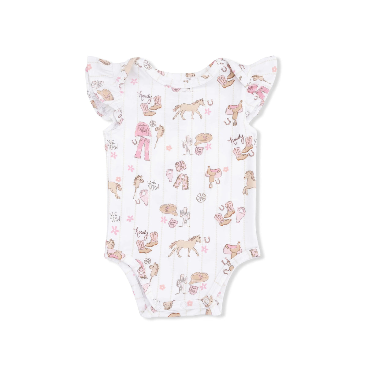 Angel Dear Cowgirl Nursery - Ruffle Sleeve Bodysuit - 