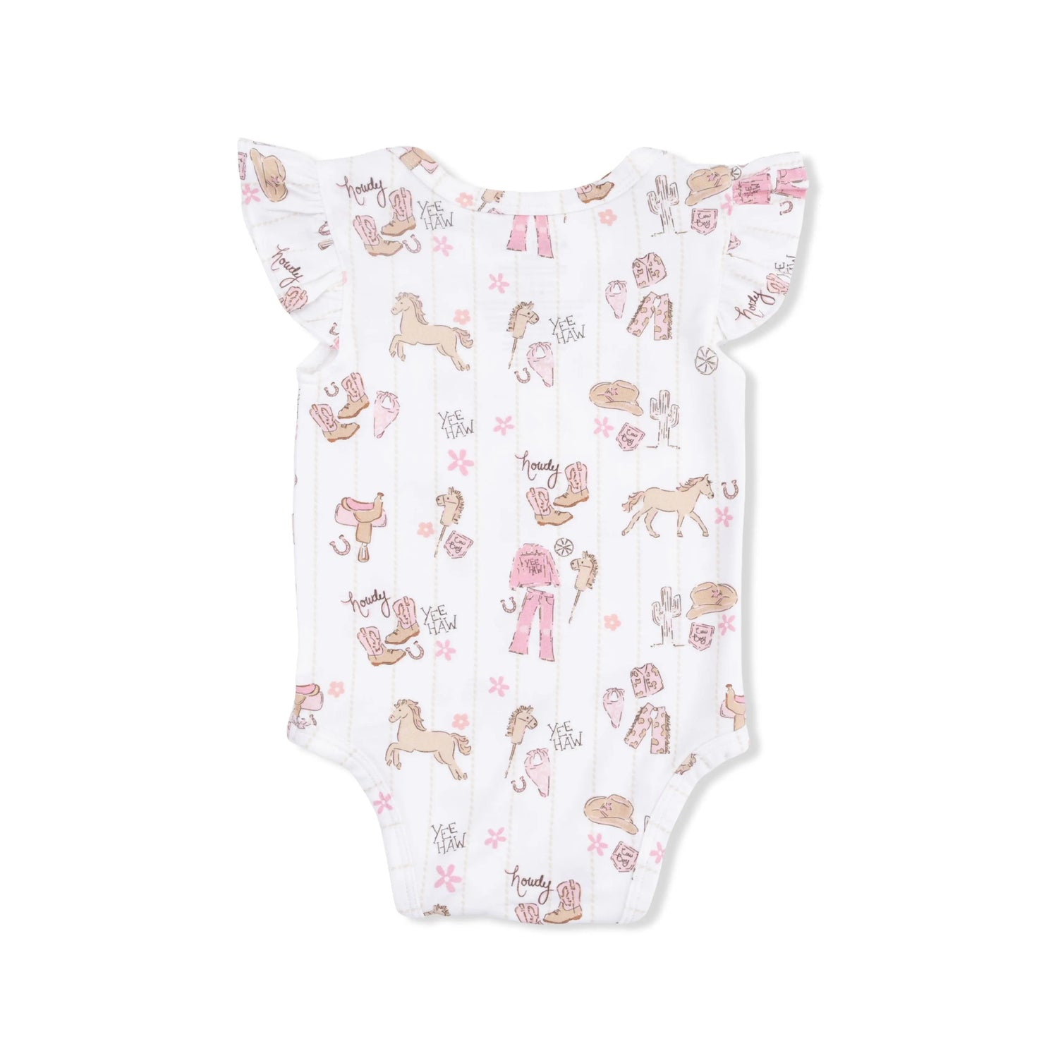 Angel Dear Cowgirl Nursery - Ruffle Sleeve Bodysuit - 