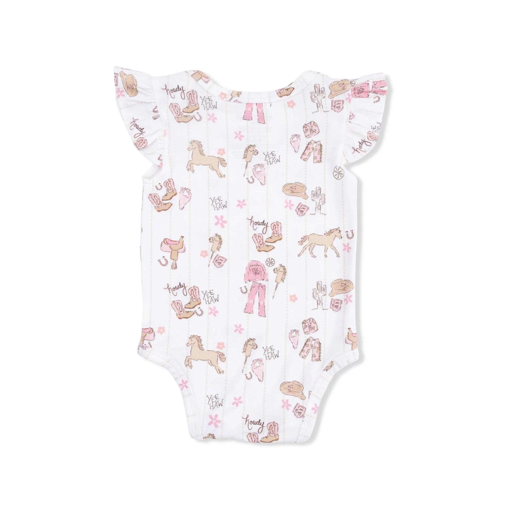 Angel Dear Cowgirl Nursery - Ruffle Sleeve Bodysuit - 