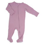 Sweet Bamboo Cozy Baby Footie with 2 Way Zipper and Fold Over Cuffs for Easy Changes - 