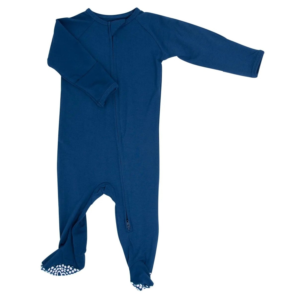 Sweet Bamboo Cozy Baby Footie with 2 Way Zipper and Foldover Cuffs - 