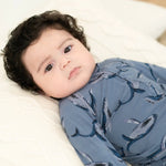 Sweet Bamboo Cozy Baby Footie with Two Way Zipper and Fold Over Cuffs for Easy Changing - 