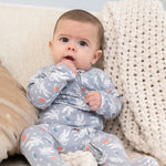 Sweet Bamboo Cozy Baby Zipper Footie with Two Way Zipper for Easy Diaper Changes - 