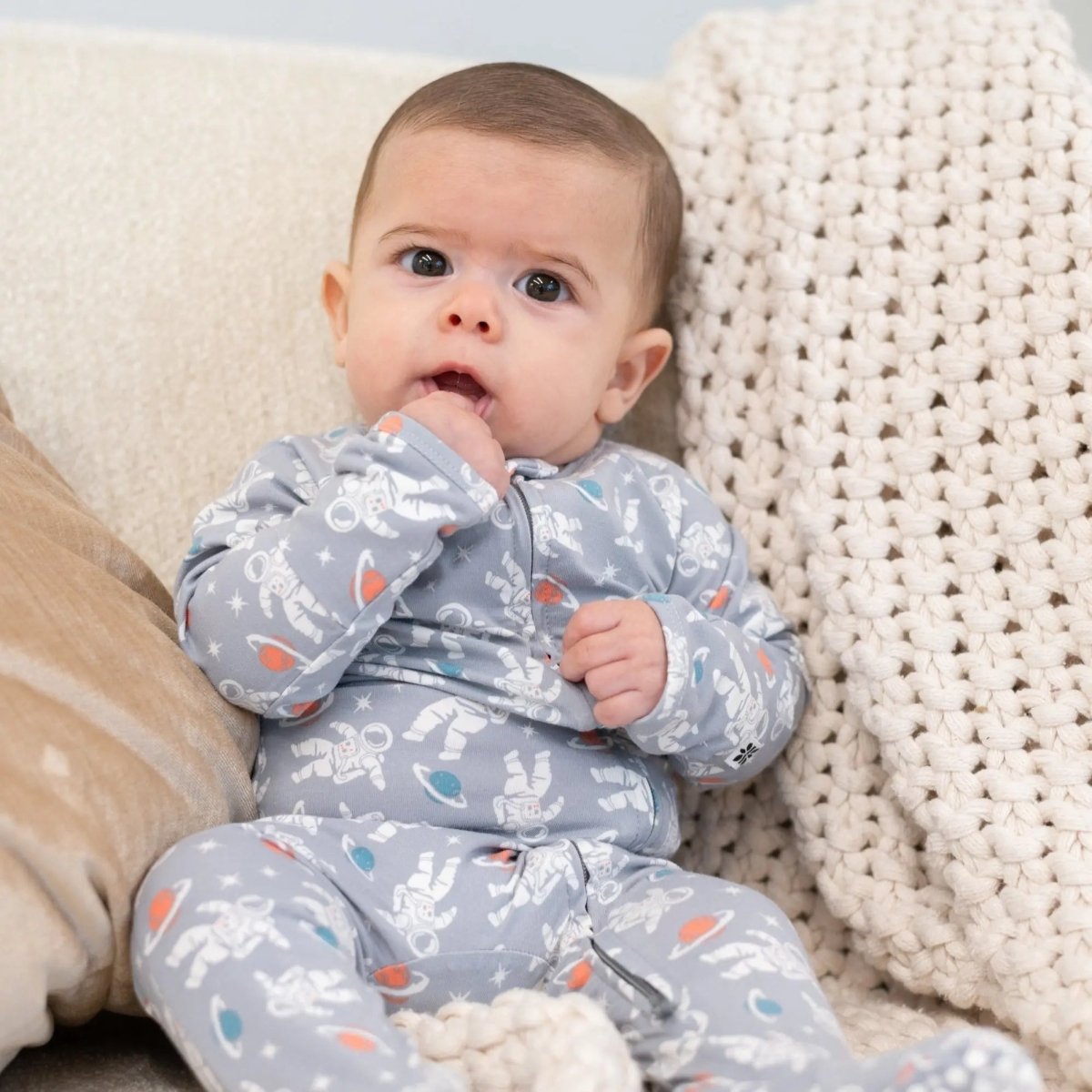 Sweet Bamboo Cozy Baby Zipper Footie with Two Way Zipper for Easy Diaper Changes - 