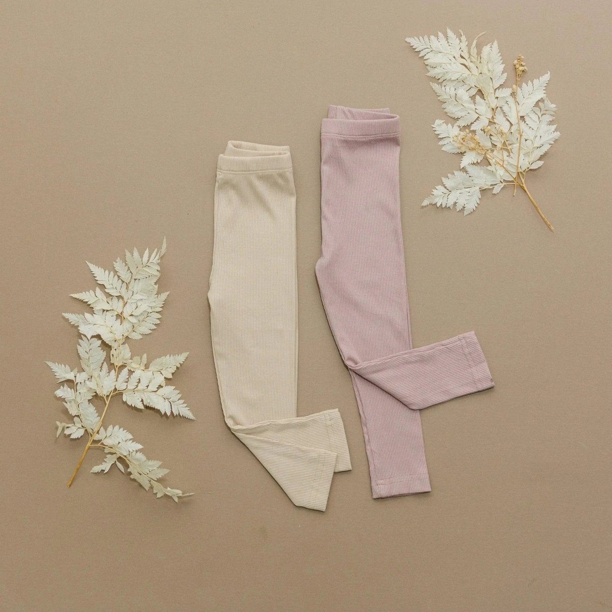 Little Joy Co. Cozy Bamboo Leggings for Kids Ribbed Soft and Stretchy - Everetts Place Boutique - 