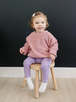 Little Joy Co. Cozy Bamboo Leggings for Kids Ribbed Soft and Stretchy - Everetts Place Boutique - 