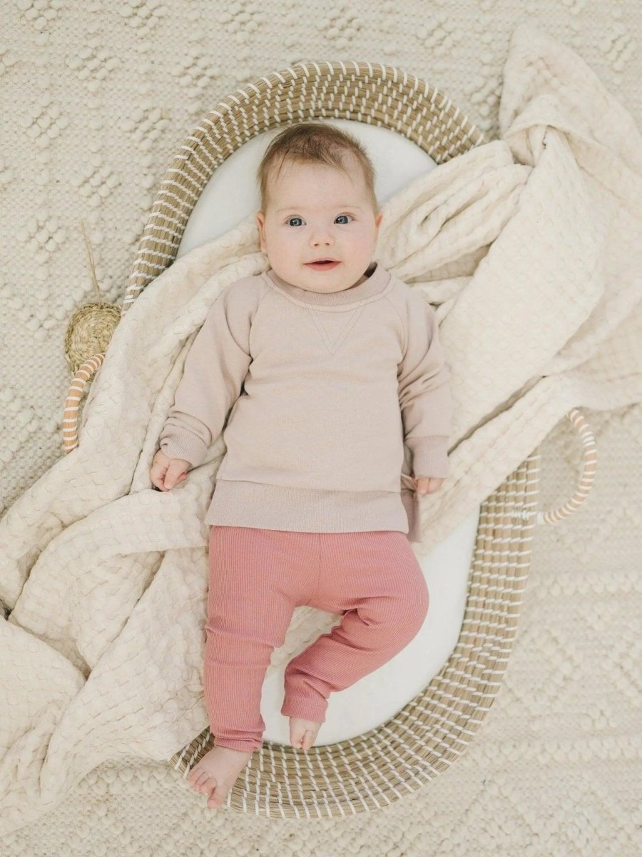 Little Joy Co. Cozy Bamboo Leggings for Kids Ribbed Soft and Stretchy - Everetts Place Boutique - 