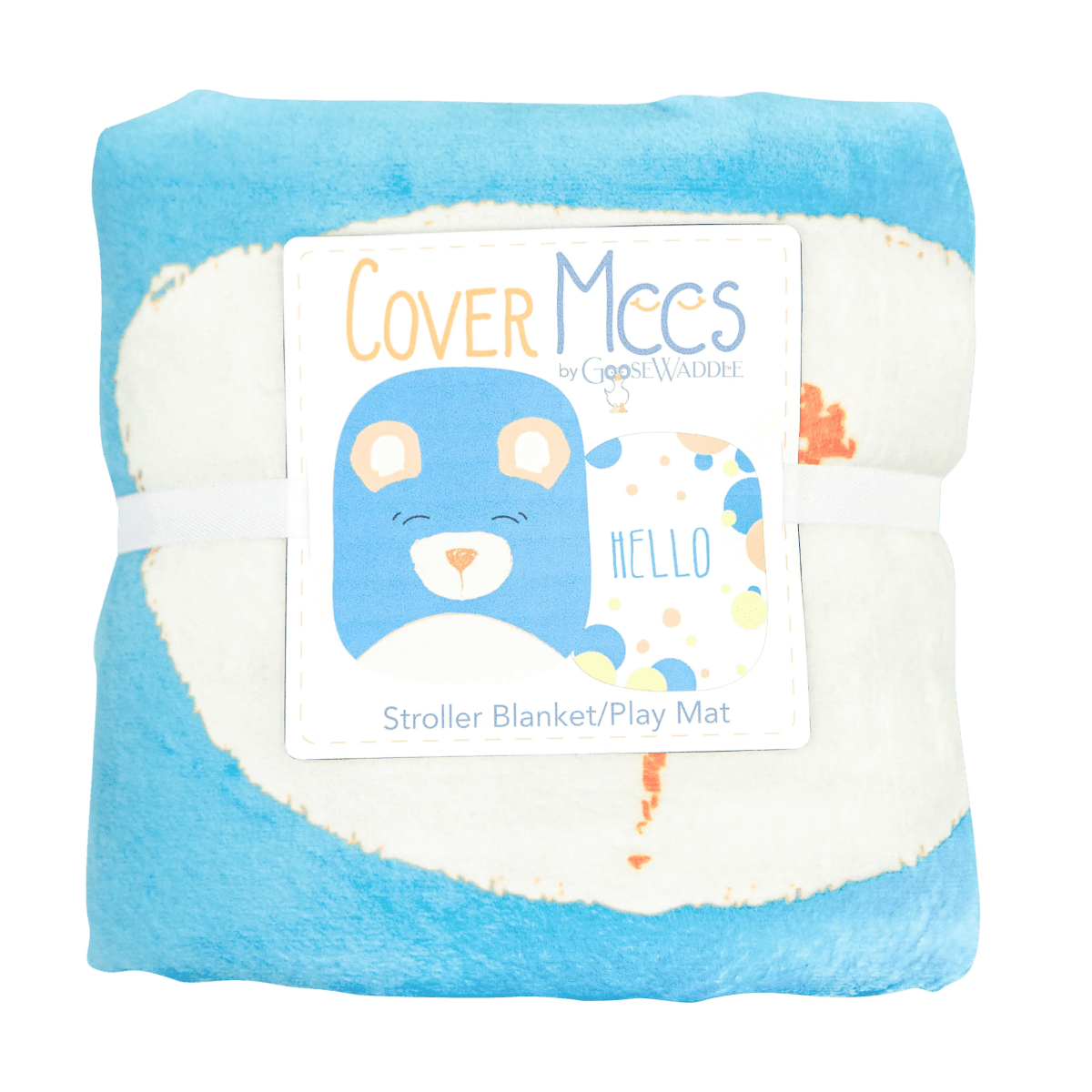 Goosewaddle® | Newborn Baby Blankets Toys Teethers Bibs & More Cozy Bear Stroller Blanket with Whimsical Design for Baby Adventures - 