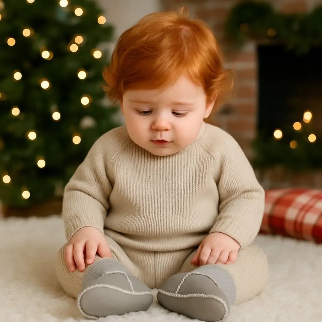 Finn + Emma cozy booties | Dove Grey - 