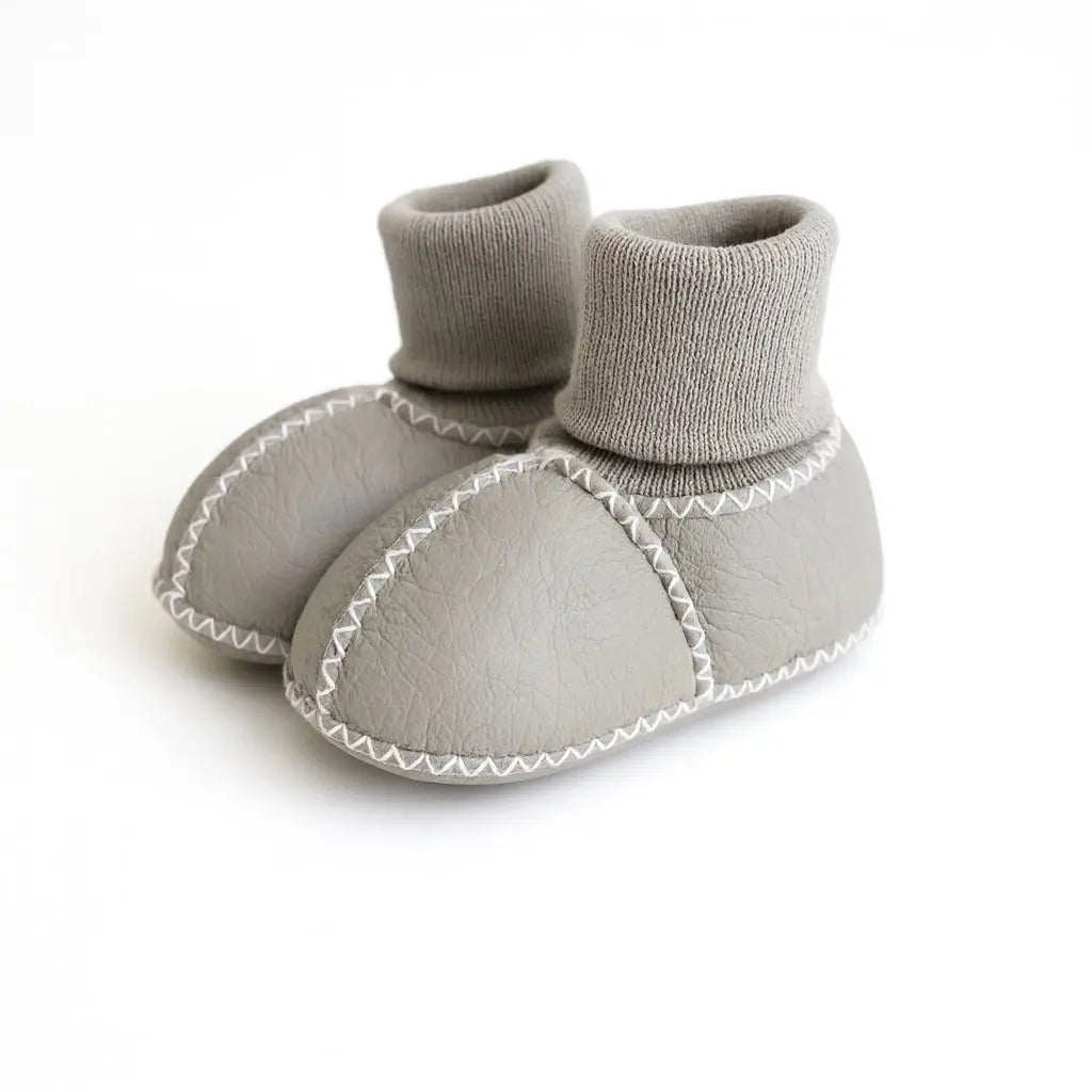 cozy booties | Dove Grey - Baby & Toddler Shoe, Slipper, Wool, Woolen, Natural material | Everetts Place