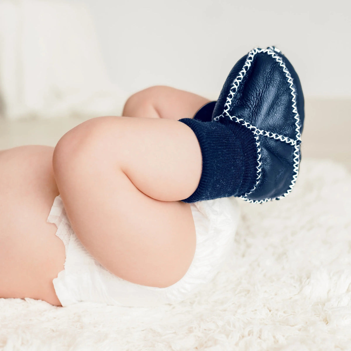 Finn + Emma cozy booties | navy - 