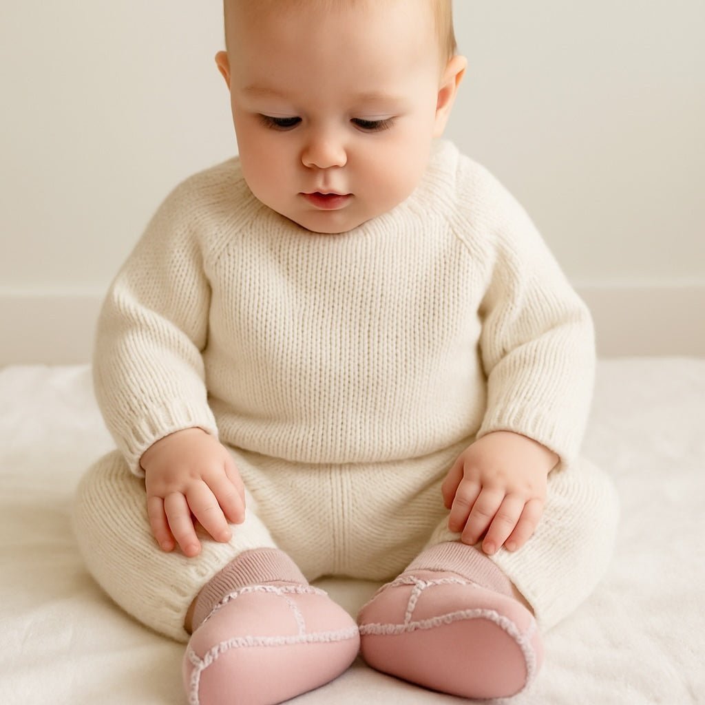Finn + Emma cozy booties | Rose Pink - 
