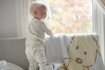 Newcastle Classics Cozy Cotton Muslin Blanket with Teddy Bear Design for Kids - 