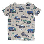 Sweet Bamboo Cozy Cotton Pajama Set with Trucks and Diggers for Big Kids All Season - 