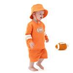 Angel Dear Cozy Drop Sleeve Sweatshirt with Varsity Stripes and Football Applique - 