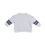 Angel Dear Cozy Drop Sleeve Sweatshirt with Varsity Stripes and Game Day Football Applique - 