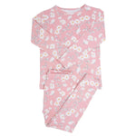 Sweet Bamboo Cozy Kids Pajama Set with Cuffed Legs and Elastic Waistband for Bedtime - 