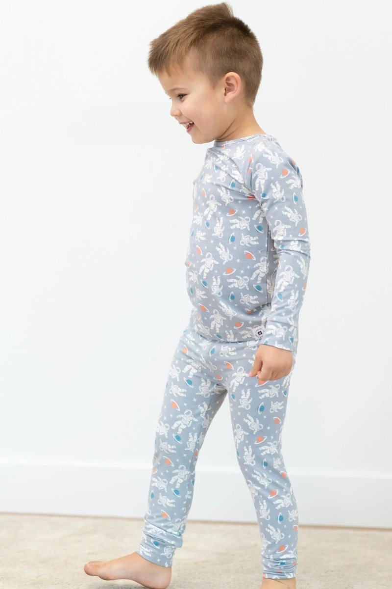 Sweet Bamboo Cozy Kids Pajama Set with Cuffed Legs for Big Kids Bedtime Comfort - 