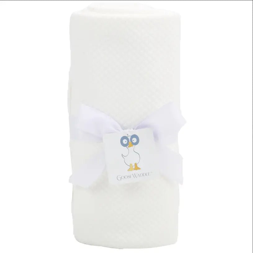 Goosewaddle® | Newborn Baby Blankets Toys Teethers Bibs & More Cozy Knit Blanket Set for Moms and Kids