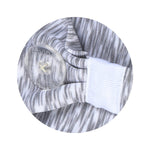 Three Little Tots Cozy Light Gray Savior Headbands with Buttons For Masks - 